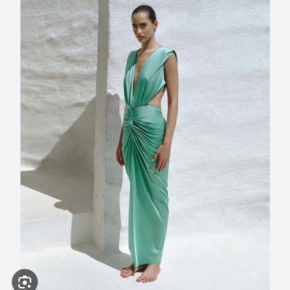 Summer aqua midi dress